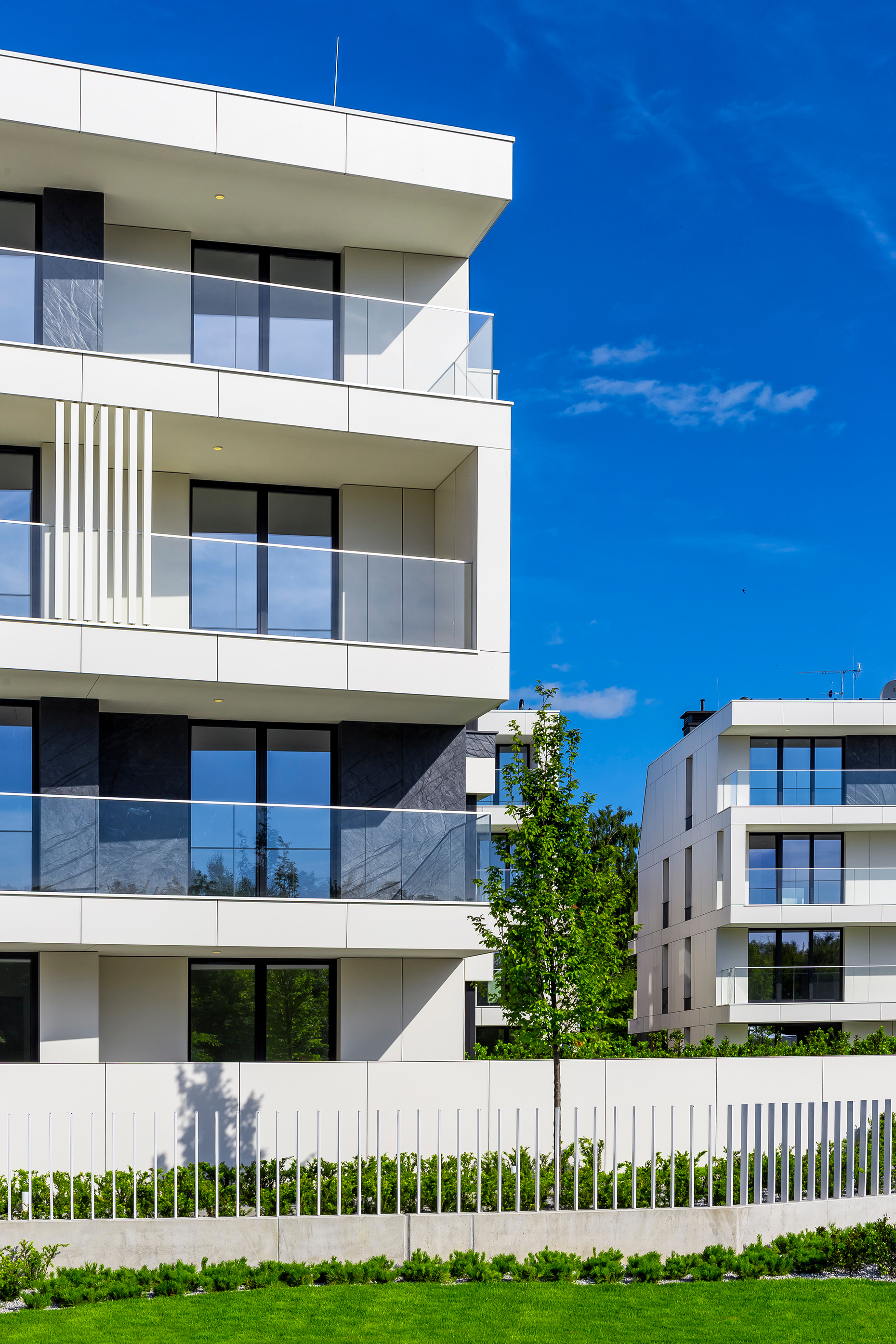 New white modern housing estate